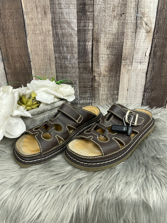 Sandals Heels Wedge By Keen In Brown, Size: 8.5