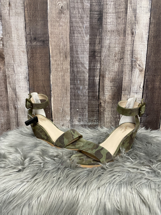 Sandals Heels Wedge By Seychelles In Camouflage Print, Size: 8