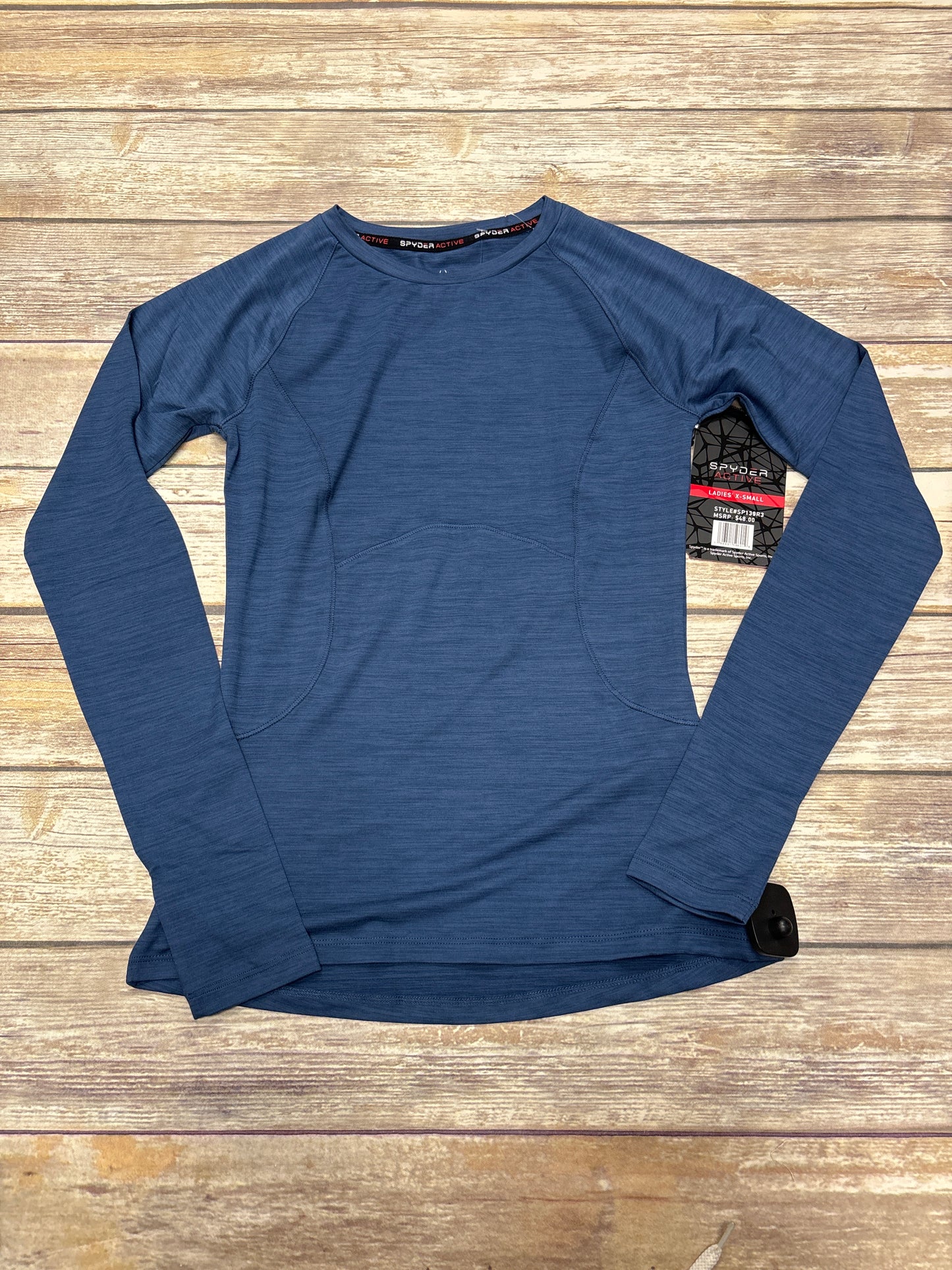 Athletic Top Long Sleeve Crewneck By Spyder In Blue, Size: Xs