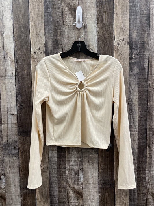 Top Long Sleeve By Mon Ami In Beige, Size: L
