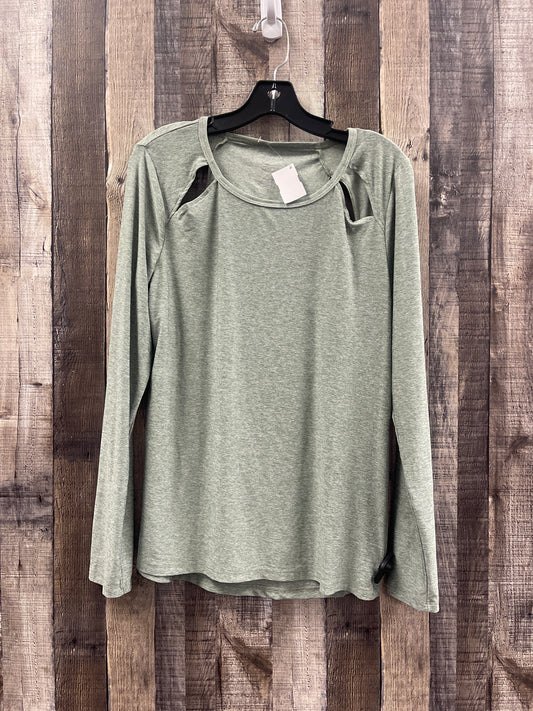 Athletic Top Long Sleeve Crewneck By Marika In Green, Size: L