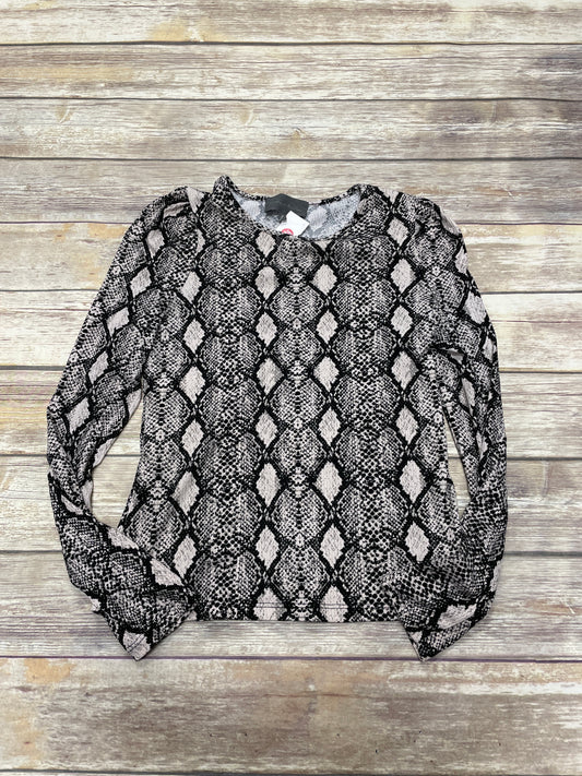 Top Long Sleeve By Sunday In Brooklyn In Snakeskin Print, Size: M