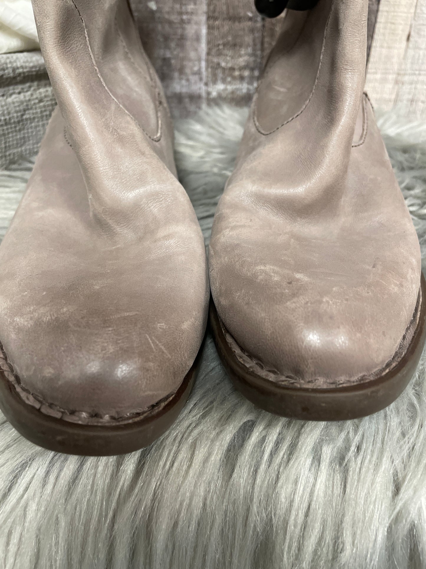 Boots Ankle Heels By Born In Tan, Size: 7