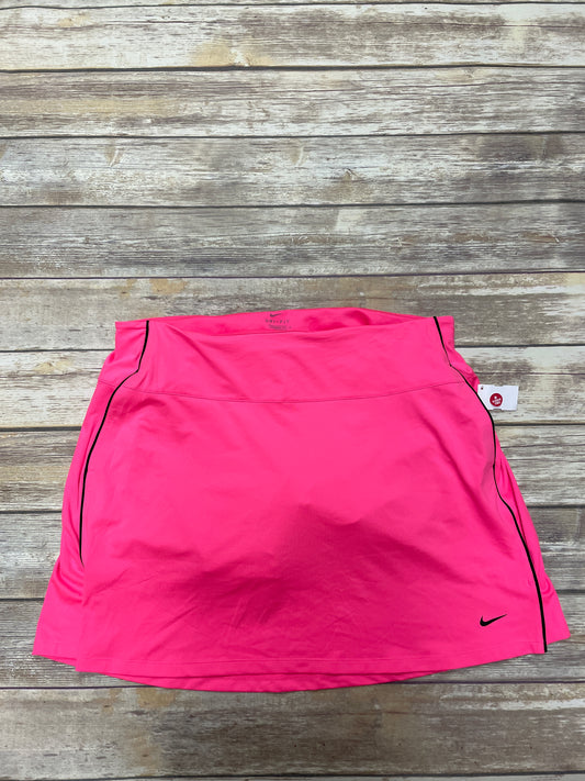 Athletic Skort By Nike In Pink, Size: 2x