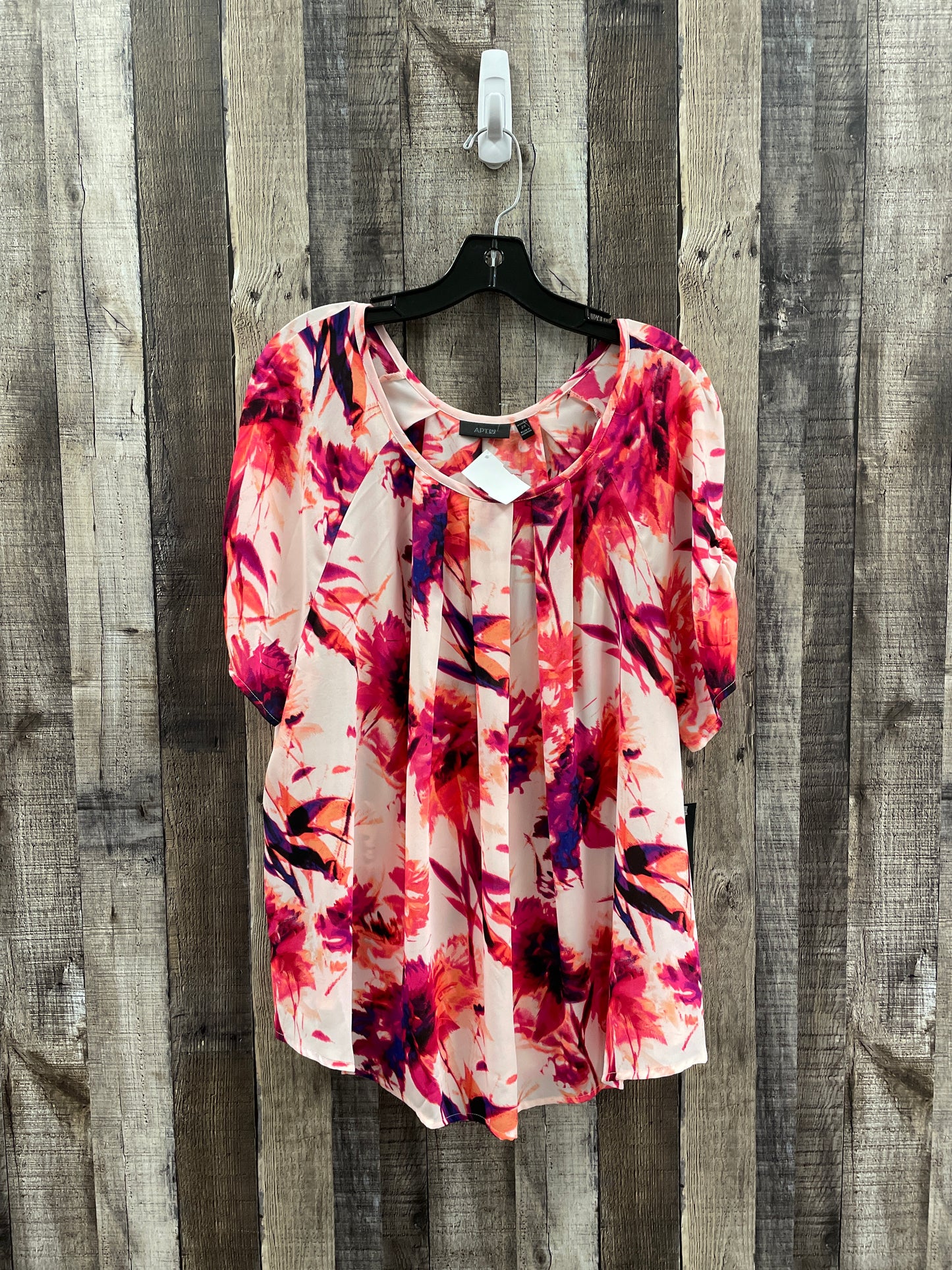 Top Short Sleeve By Apt 9 In Multi-colored, Size: 2x