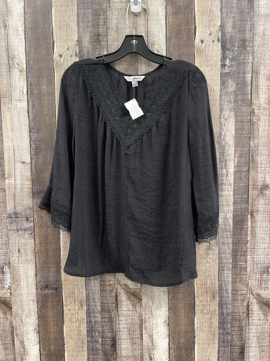 Top Long Sleeve By Counterparts In Black, Size: S