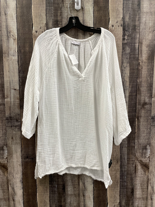 Tunic 3/4 Sleeve By Michael Stars In White, Size: L