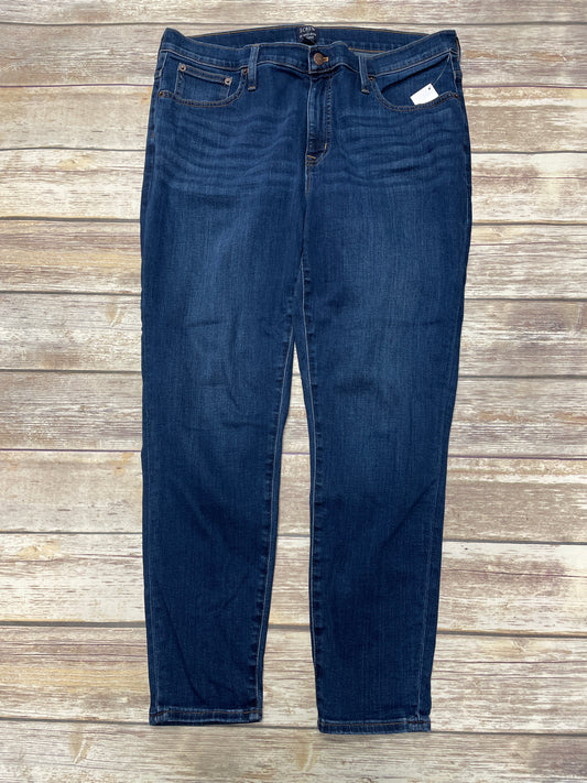 Jeans Skinny By J. Crew In Blue Denim, Size: 14