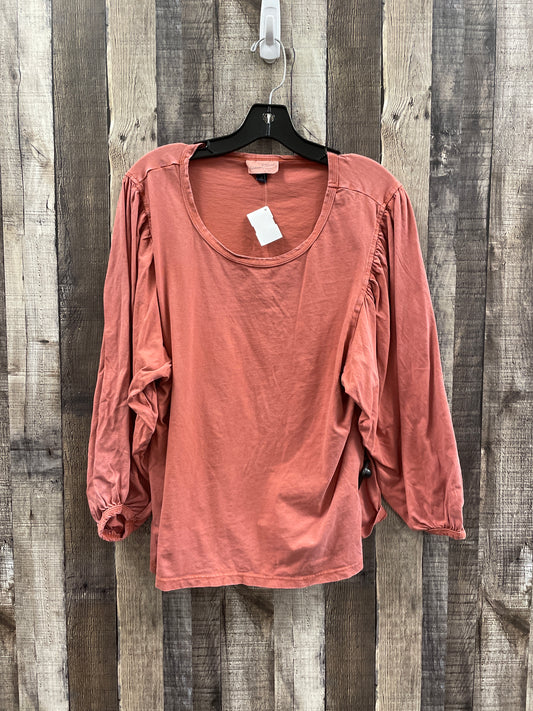 Top Long Sleeve By Universal Thread In Orange, Size: Xl