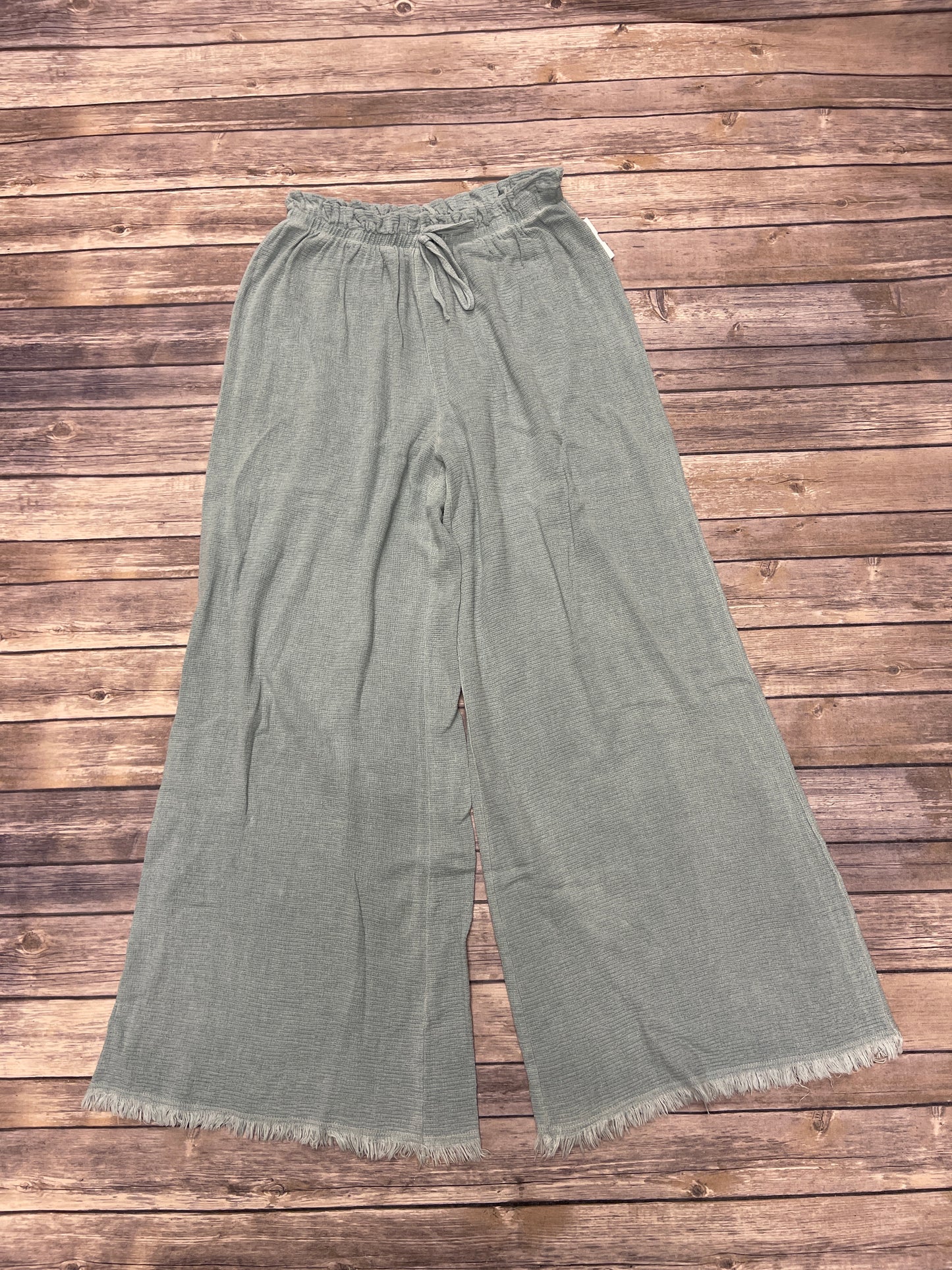 Pants Wide Leg By Cme In Green, Size: L