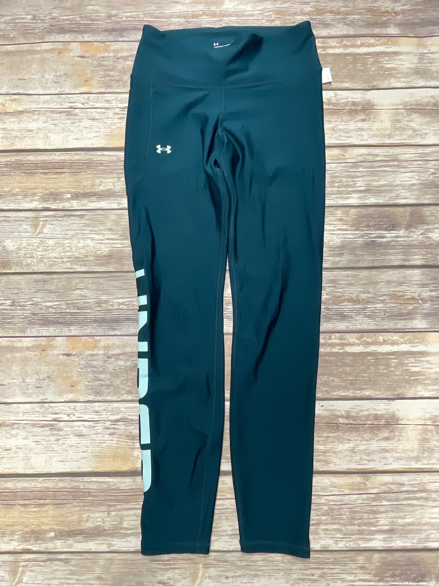 Athletic Leggings By Under Armour In Teal, Size: M