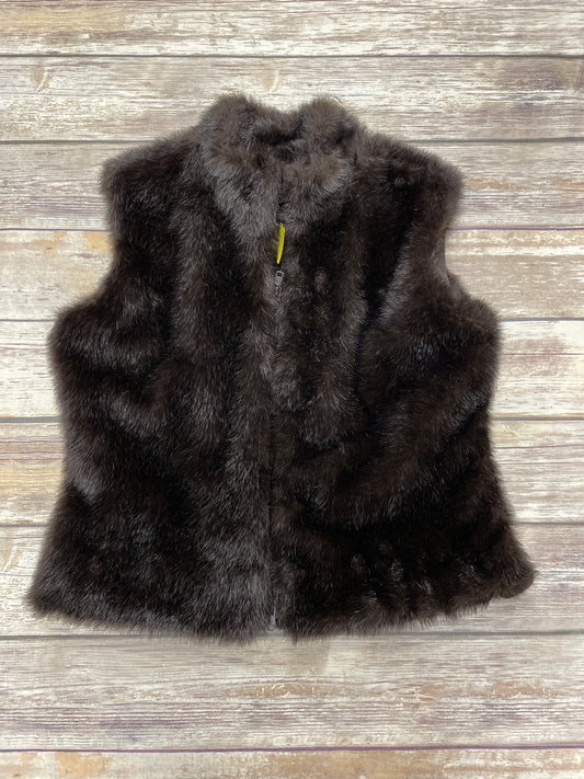 Vest Faux Fur & Sherpa By Cejon In Brown, Size: S