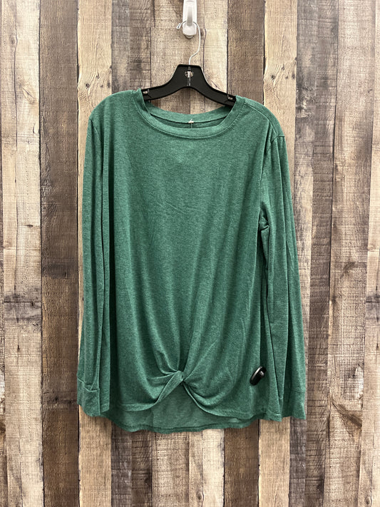 Top Long Sleeve By Cmf In Green, Size: L