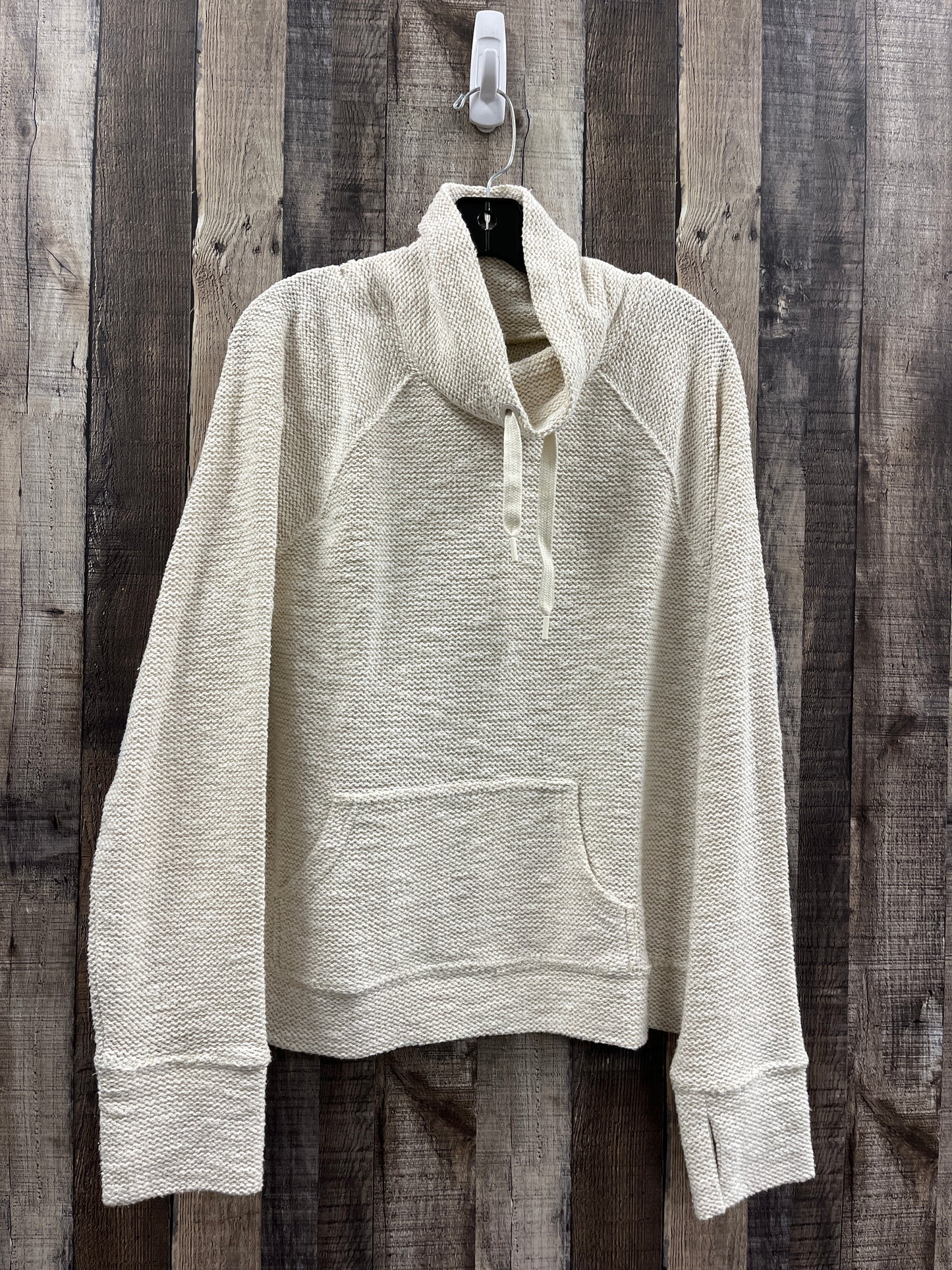 Top Long Sleeve By Aerie In Ivory, Size: L