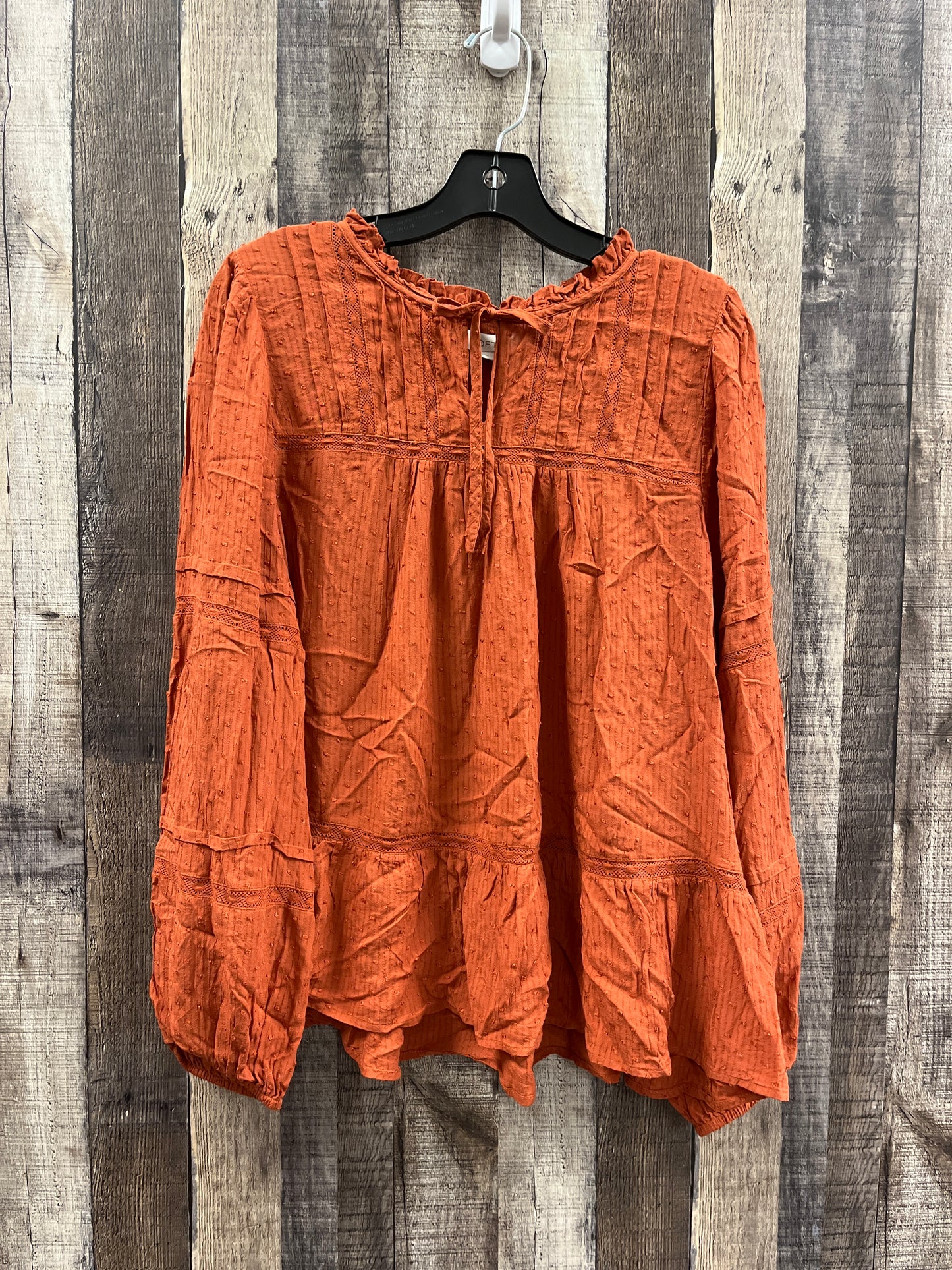 Top Long Sleeve By Loft In Orange, Size: 2x