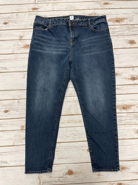 Jeans Boot Cut By W62 In Blue Denim, Size: 16