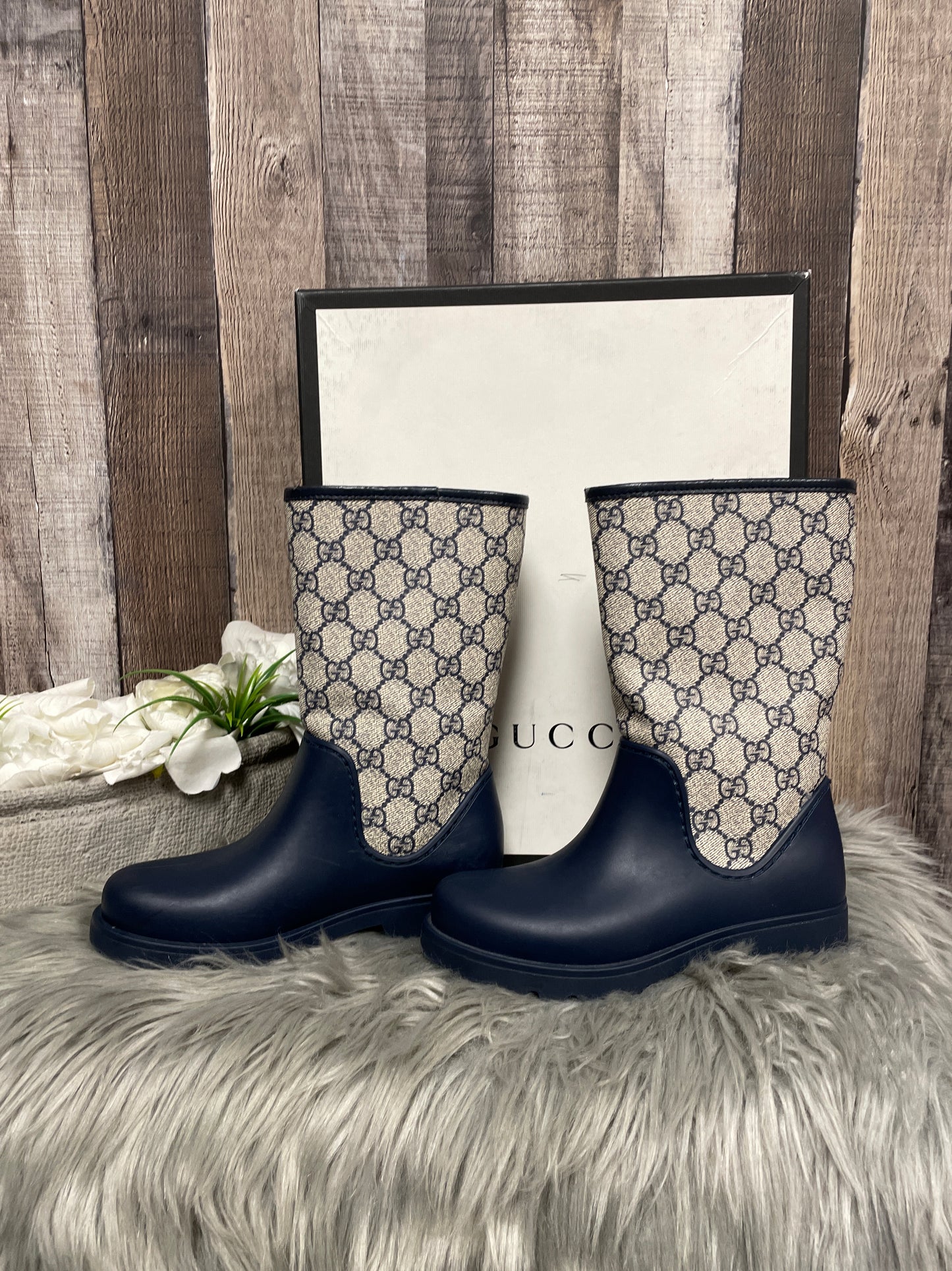 Boots Luxury Designer By Gucci In Blue