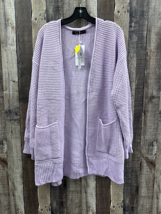 Sweater Cardigan By Cme In Purple, Size: Xl