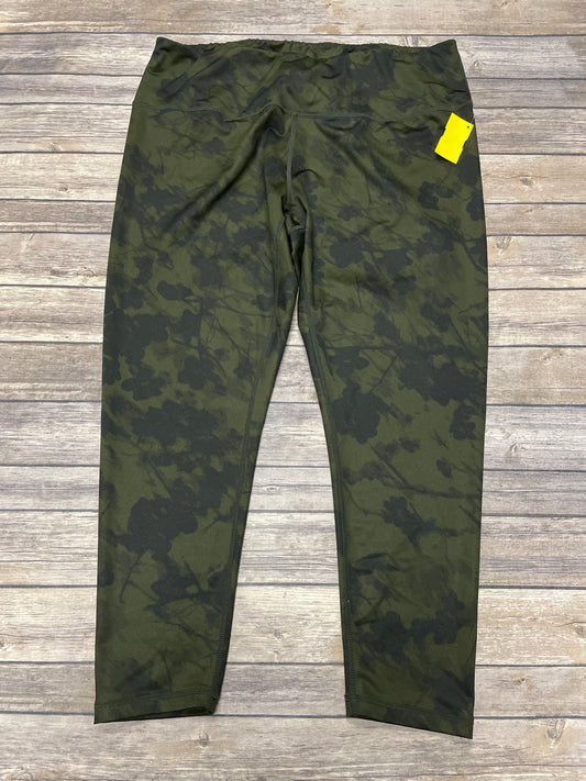 Athletic Leggings By Zella In Camouflage Print, Size: 1x