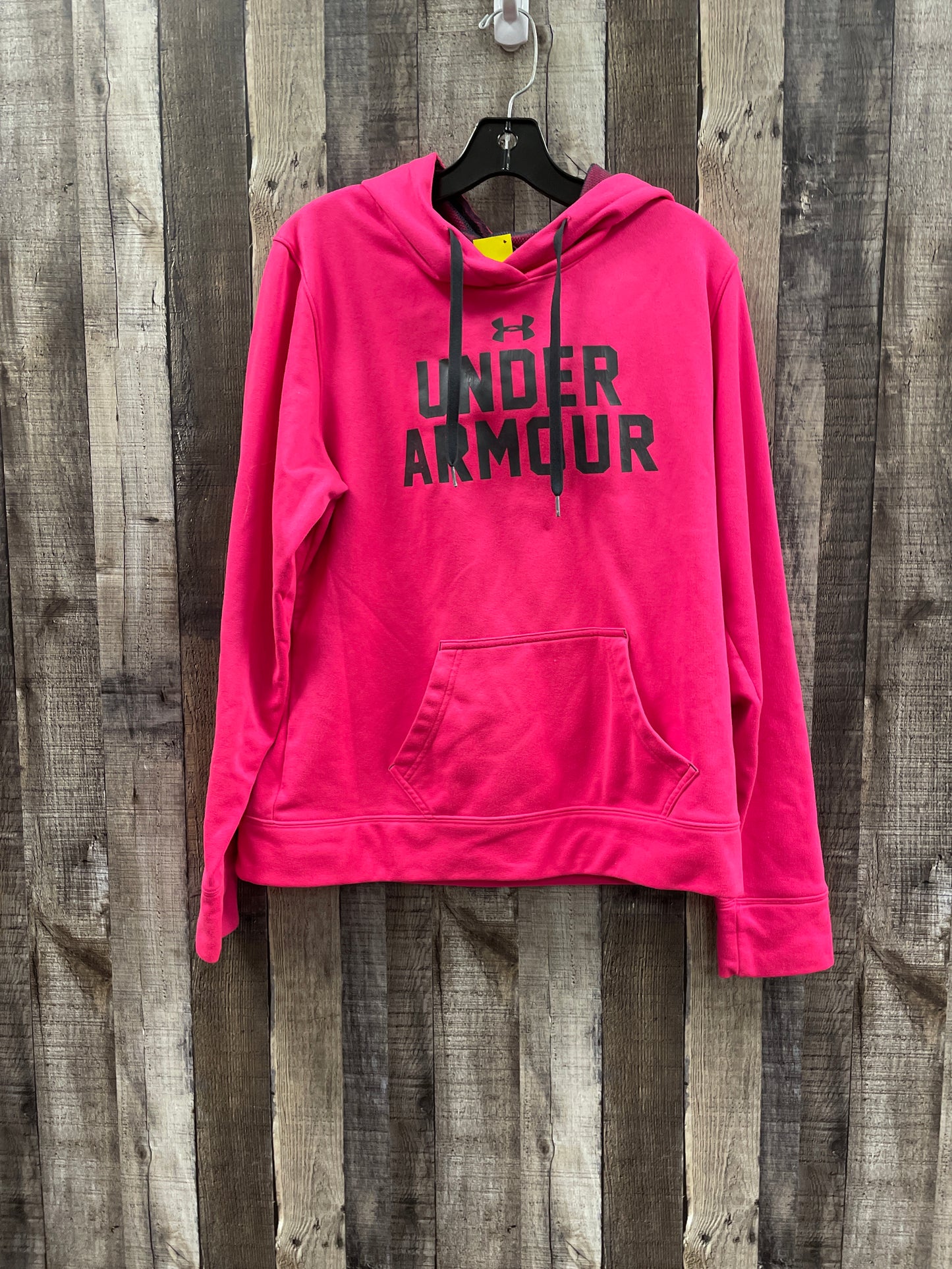 Athletic Sweatshirt Hoodie By Under Armour In Pink, Size: L