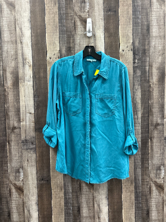 Top Long Sleeve By Chicos In Teal, Size: M