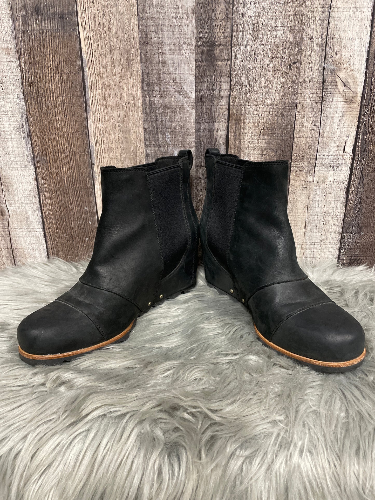 Boots Ankle Heels By Sorel In Black, Size: 9.5