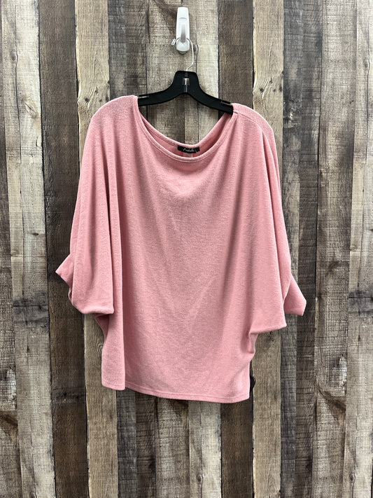 Top Long Sleeve By Cme In Pink, Size: 1x