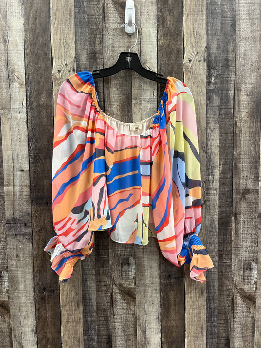 Top Long Sleeve By Entro In Multi-colored, Size: M