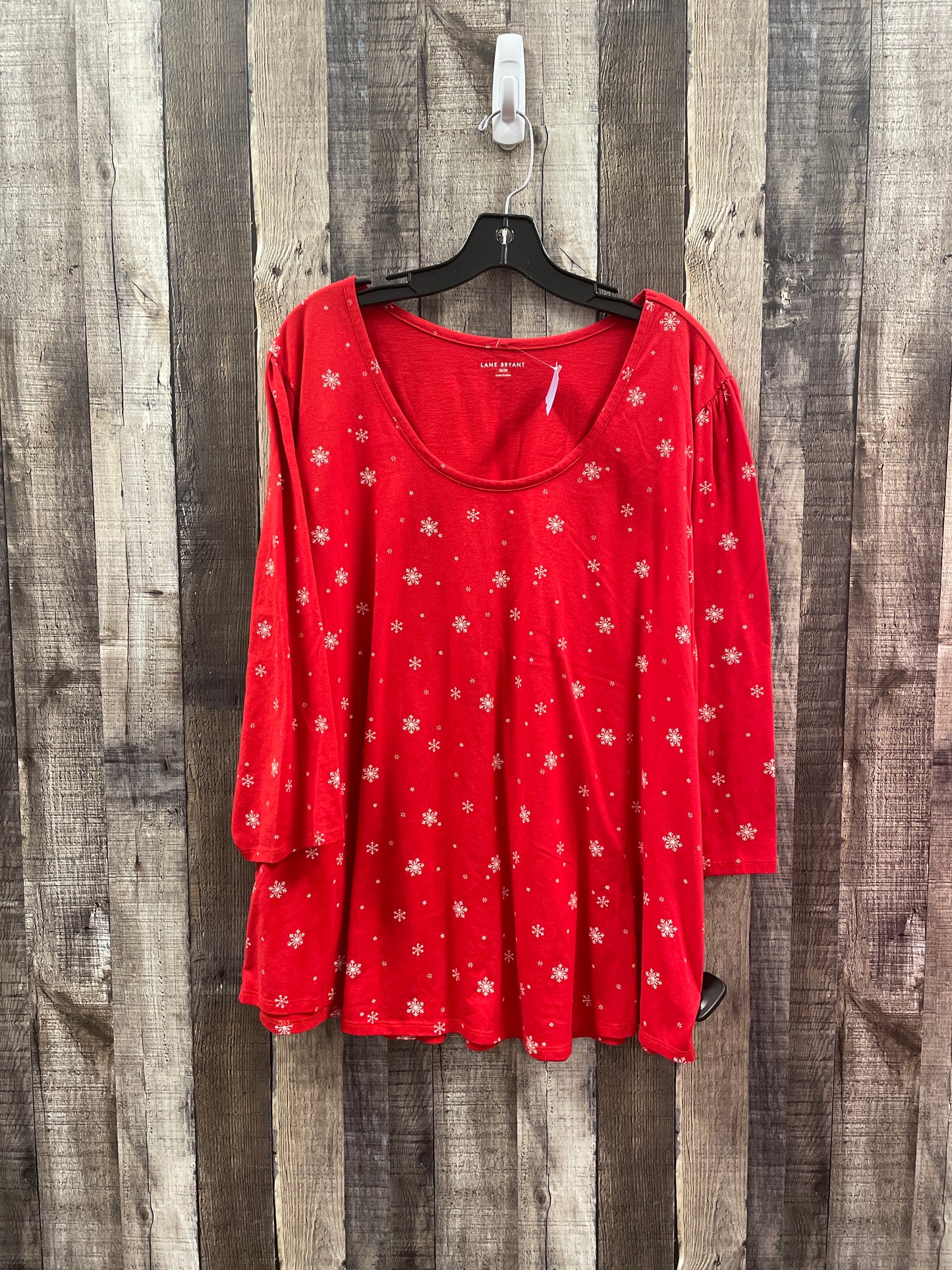 Top Long Sleeve By Lane Bryant In Red, Size: 4x