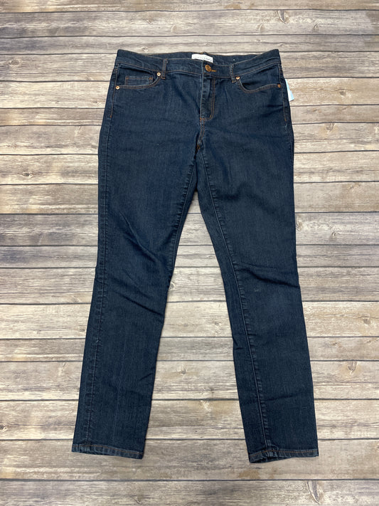 Jeans Skinny By Loft In Blue Denim, Size: 10