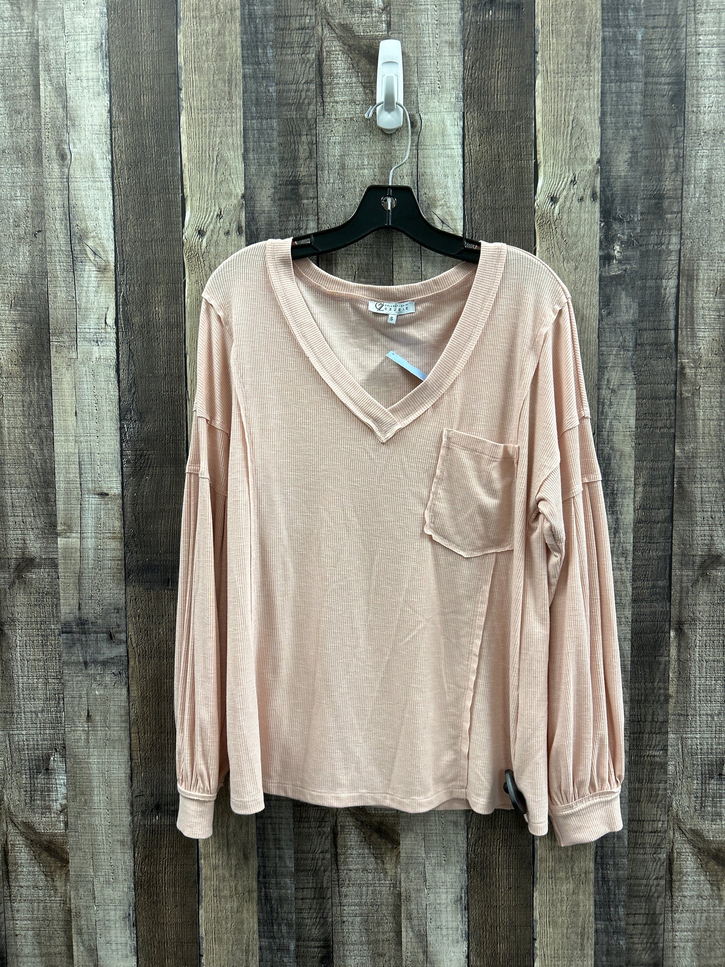 Top Long Sleeve By Cme In Pink, Size: S