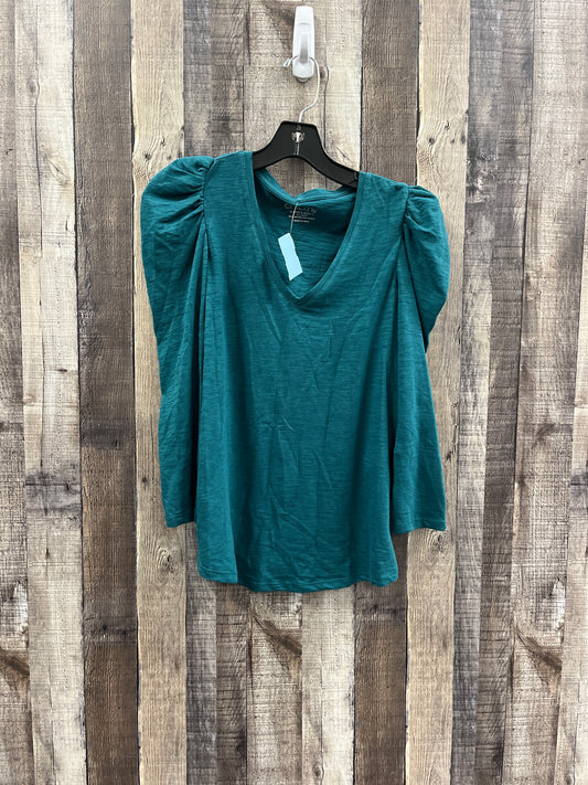 Top Long Sleeve By Chicos In Teal, Size: S