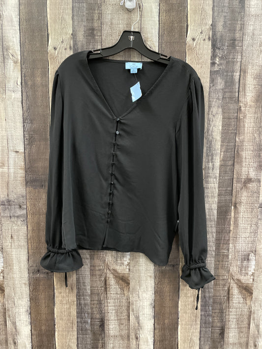 Top Long Sleeve By Cece In Black, Size: M