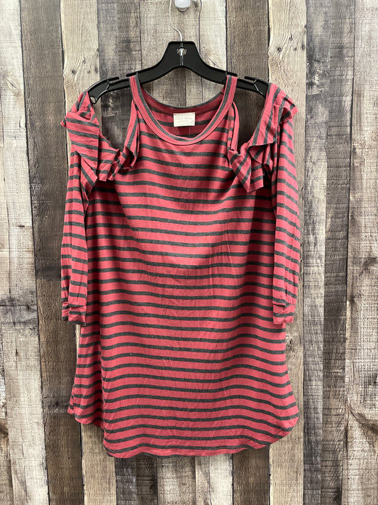 Top Long Sleeve By 143 Story In Striped Pattern, Size: L