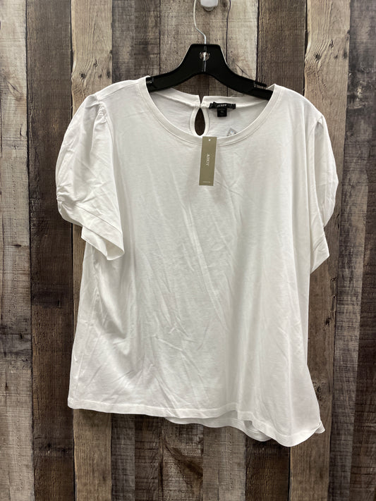 Top Short Sleeve By J. Crew In White, Size: Xl