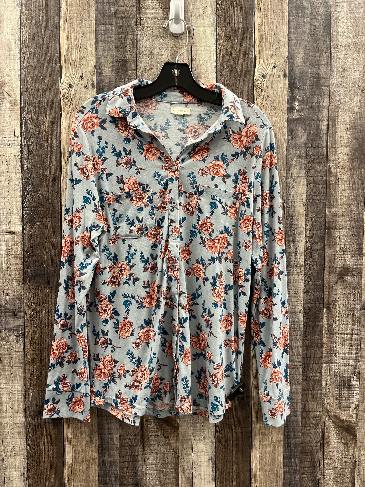 Top Long Sleeve By Cme In Floral Print, Size: S