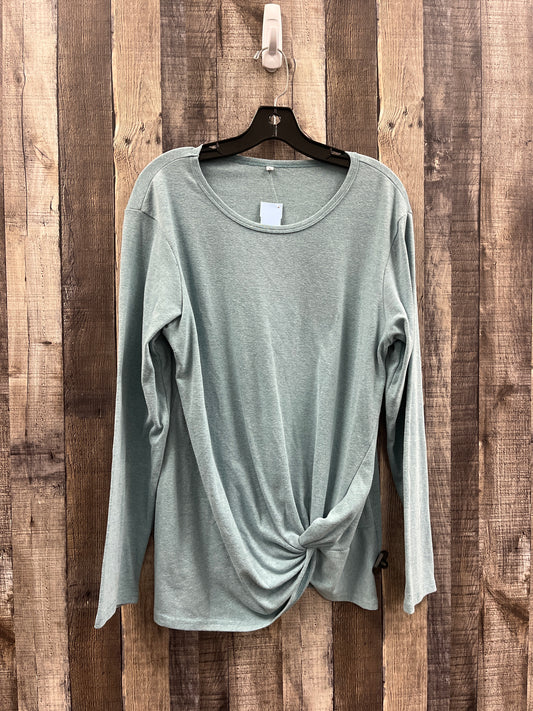 Top Long Sleeve By Cmf In Green, Size: L