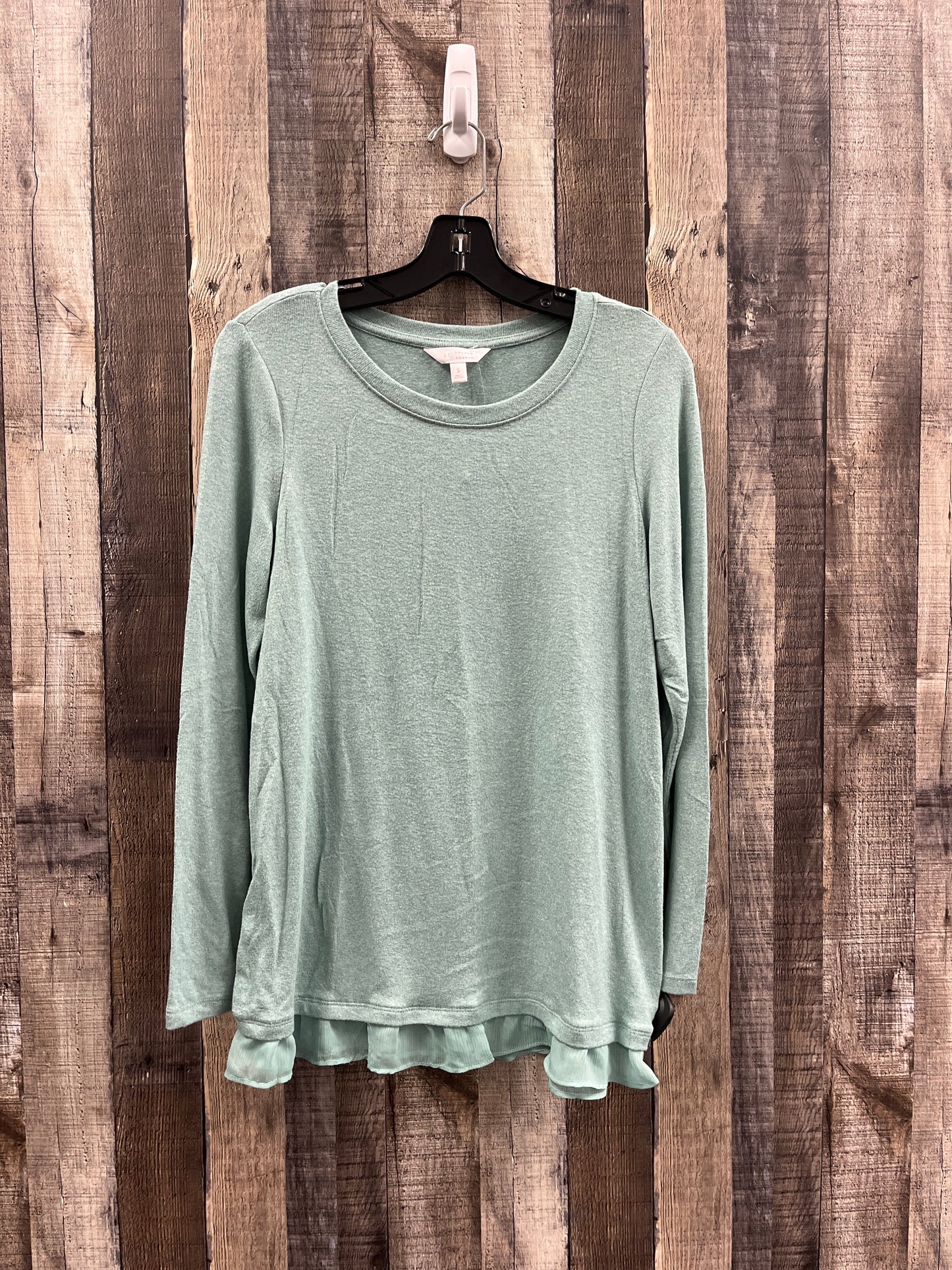 Top Long Sleeve By Lc Lauren Conrad In Green, Size: S