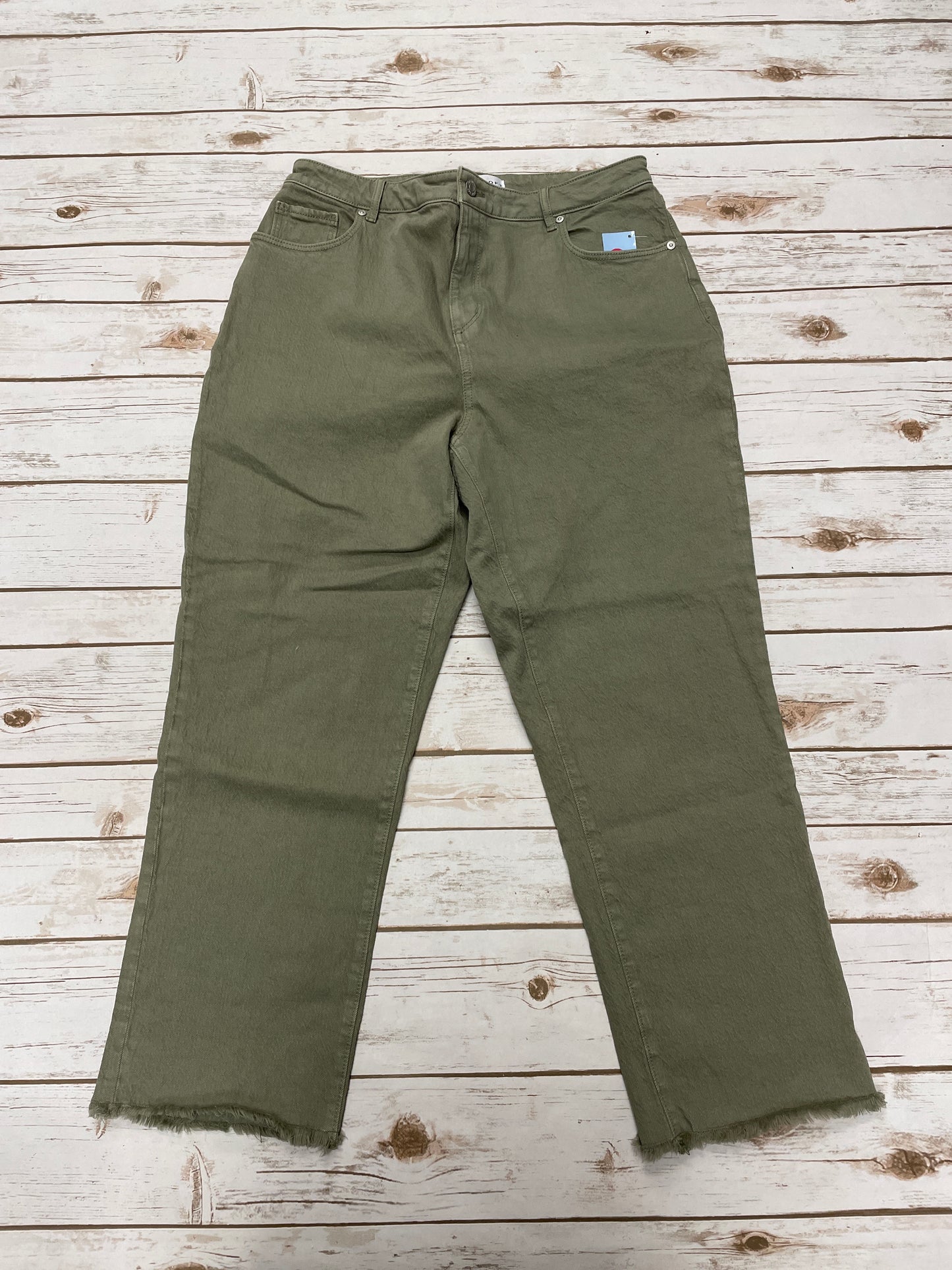 Jeans Straight By Loft In Green Denim, Size: 10