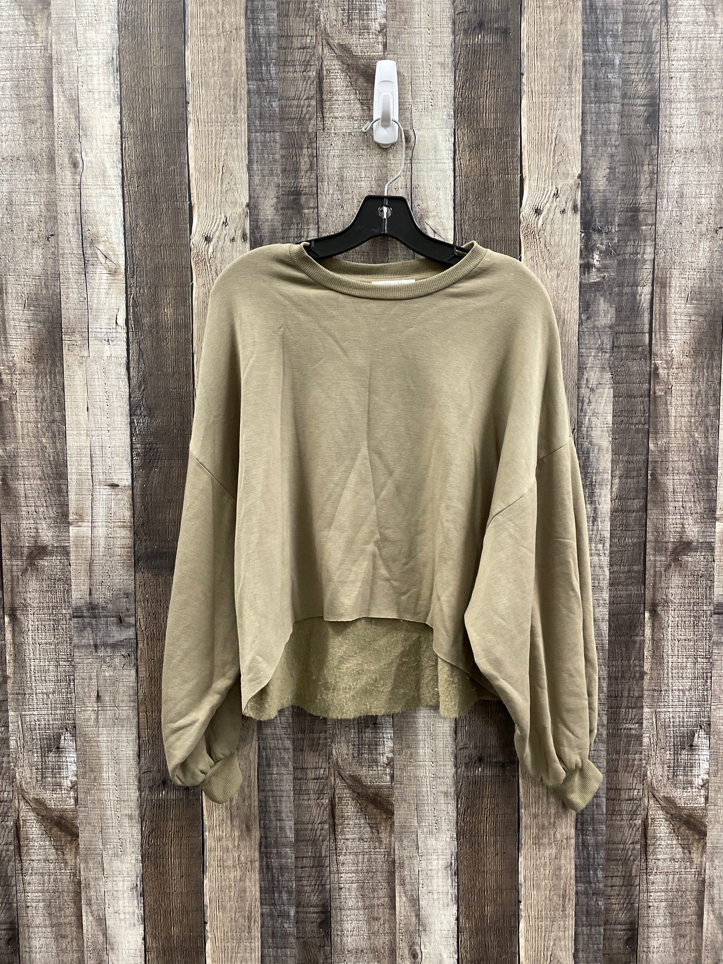 Sweatshirt Crewneck By Zenana Outfitters In Green, Size: S