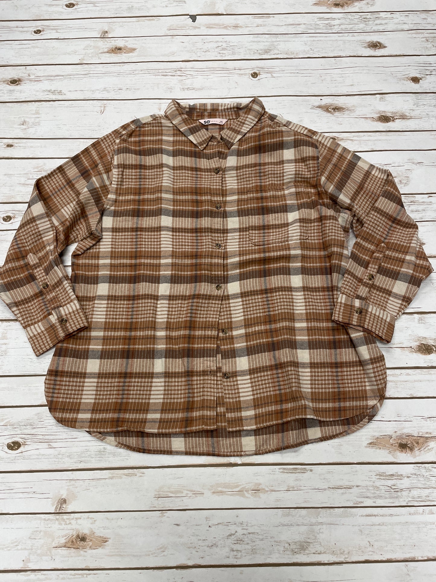 Top Long Sleeve By So In Multi-colored, Size: Xxl