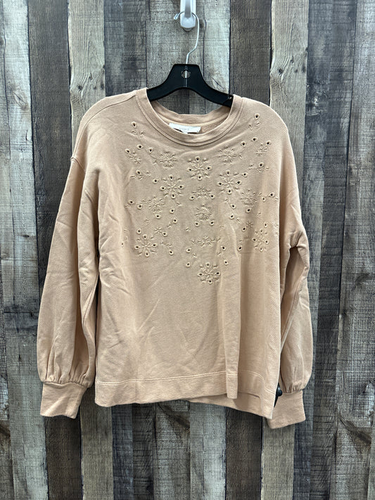 Top Long Sleeve By Loft In Peach, Size: M