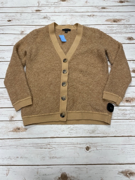 Sweater Cardigan By Ann Taylor In Tan, Size: M