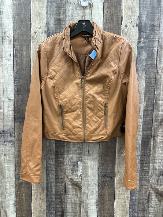 Jacket Moto By Rue 21 In Brown, Size: M