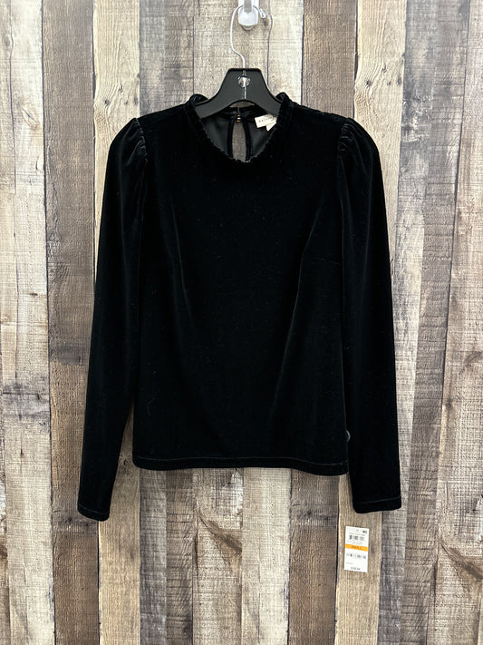 Top Long Sleeve By Maison Jules In Black, Size: S