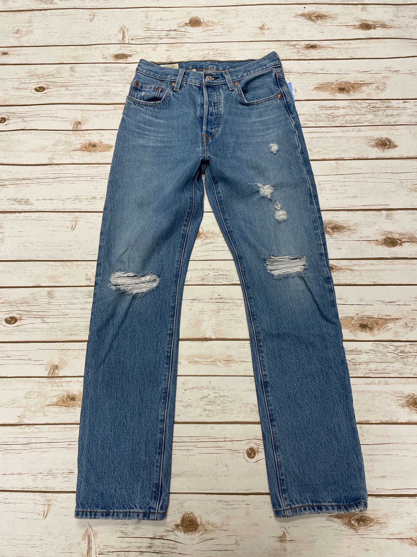 Jeans Straight By Levis In Blue Denim, Size: 0