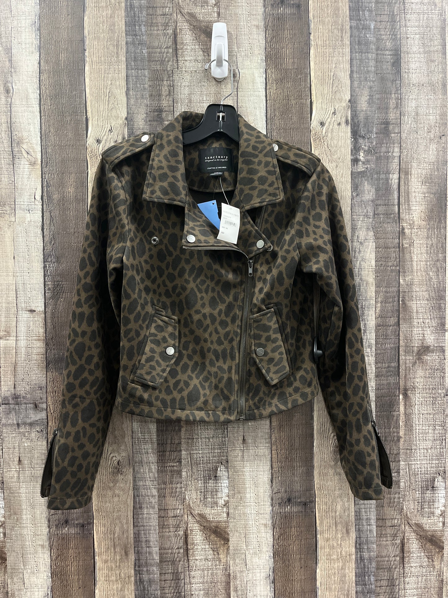 Jacket Moto By Sanctuary In Animal Print, Size: Xxs