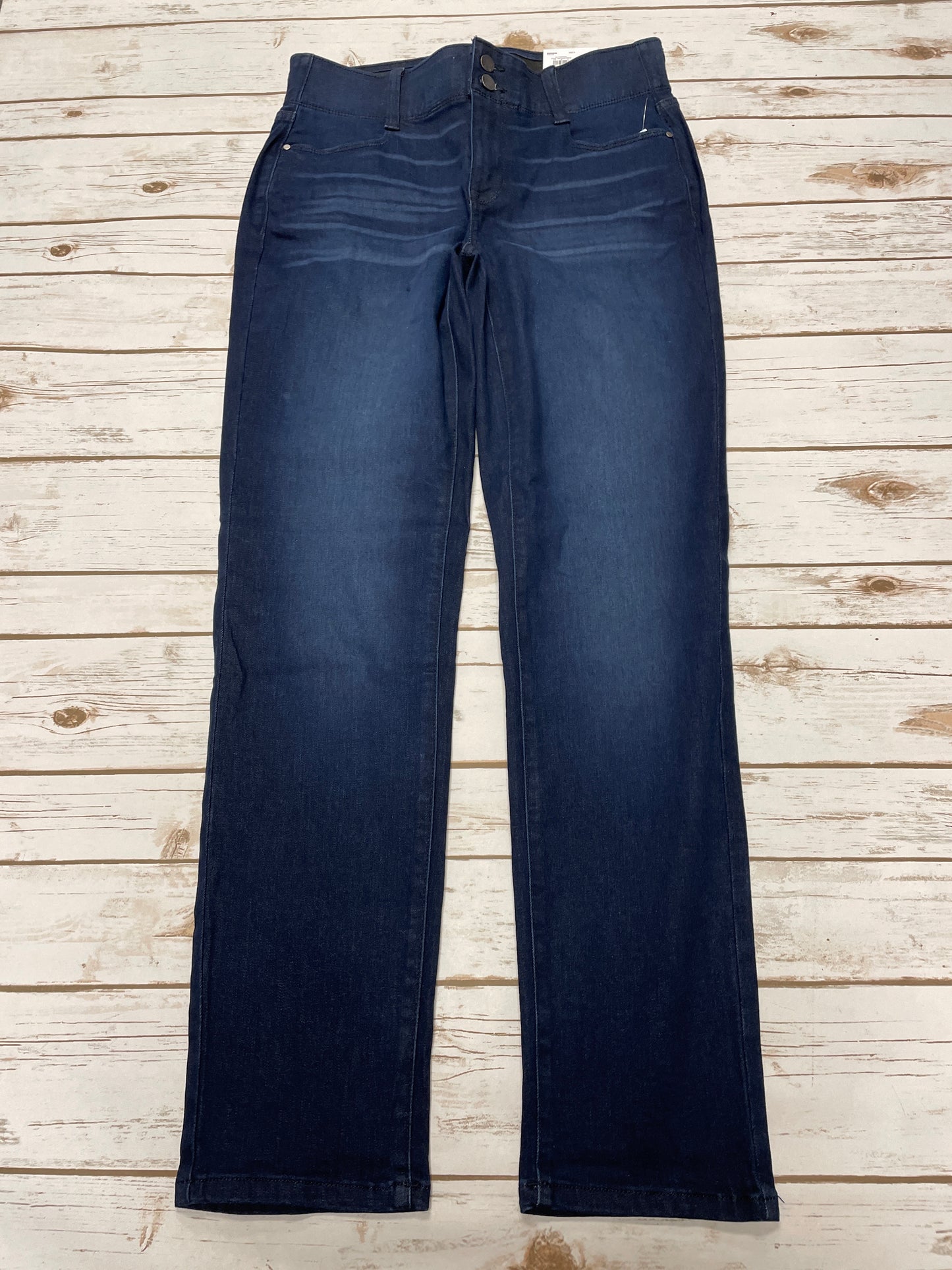 Jeans Straight By Nine West In Blue Denim, Size: 8