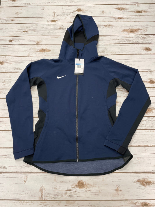 Athletic Jacket By Nike In Blue, Size: M