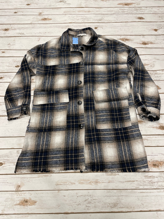 Jacket Shirt By Hyfve In Plaid Pattern, Size: S